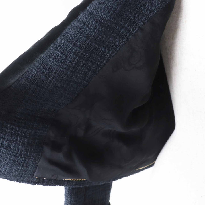 Excellent CHANEL Jacket Gripoa button shawl collar tweed jacket 36 12A P43994