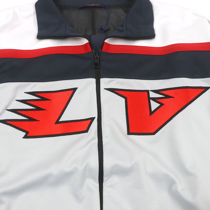 Pristine LOUIS VUITTON Blouson Embellished LV Graphic Hockey Truck blouson gray mens L
