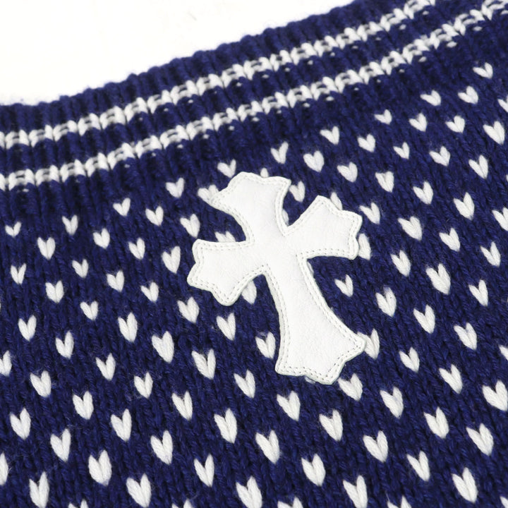 Great CHROME HEARTS sweater Both sleeves have CH plus patches