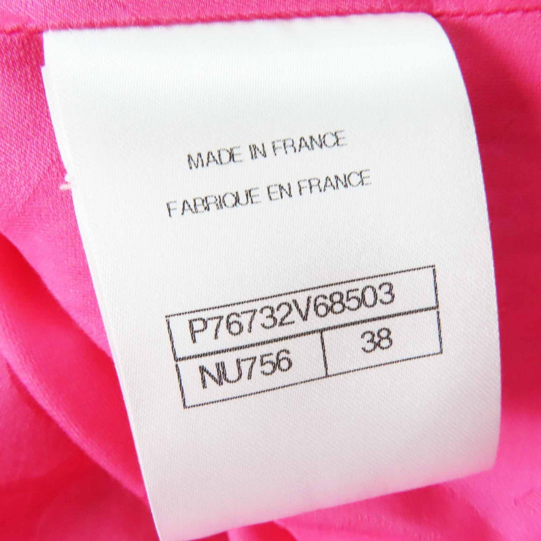 Excellent CHANEL Jacket COCO Mark Jewel Button Tweed Pink Blue White Women 38 24P P76732