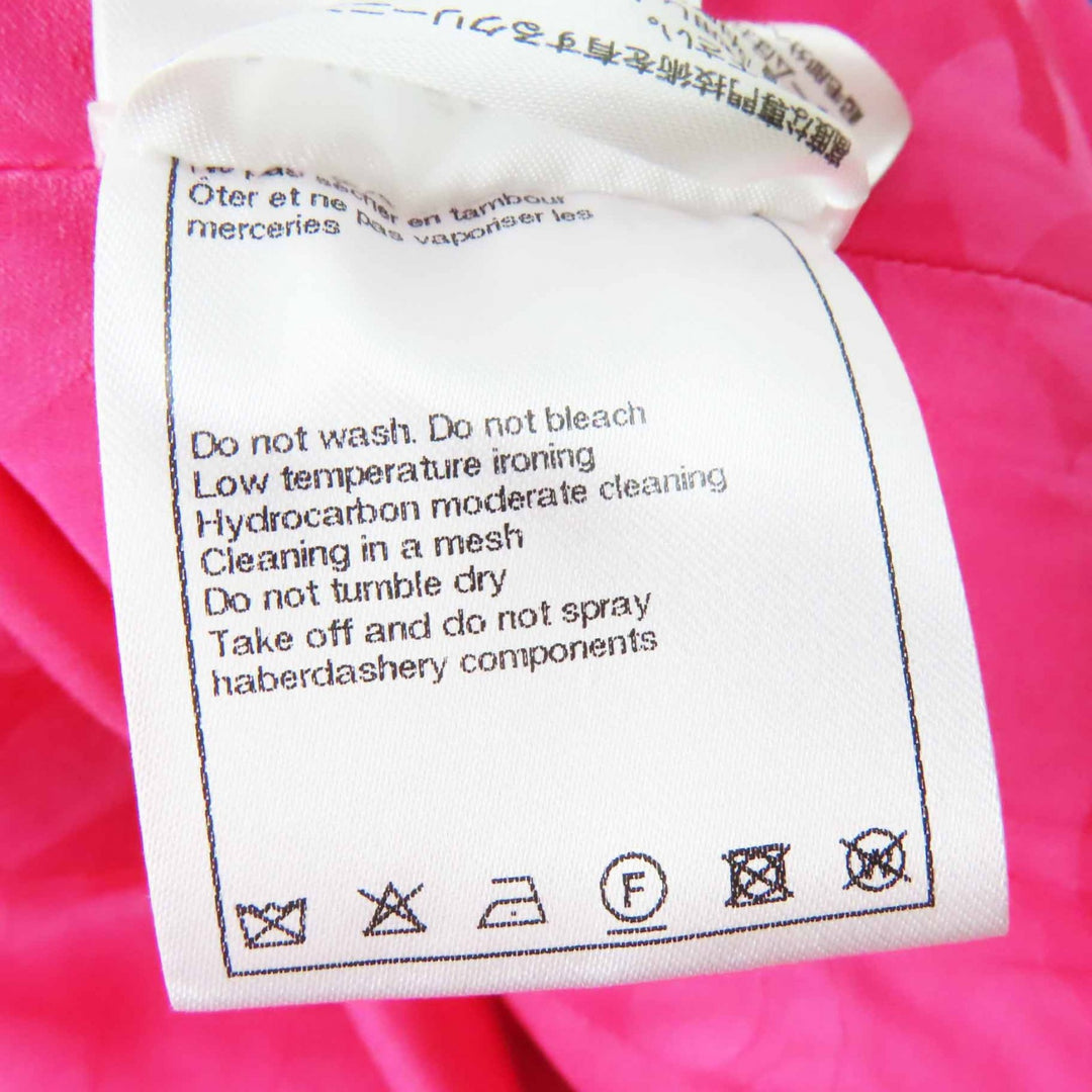 Excellent CHANEL Jacket COCO Mark Jewel Button Tweed Pink Blue White Women 38 24P P76732