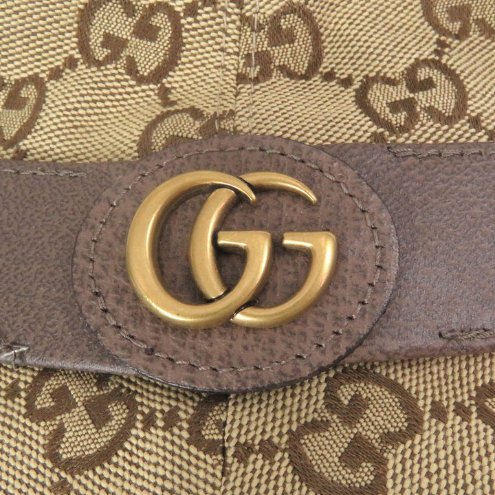 Excellent GUCCI hat GG canvas bucket beige cotton mens 576587