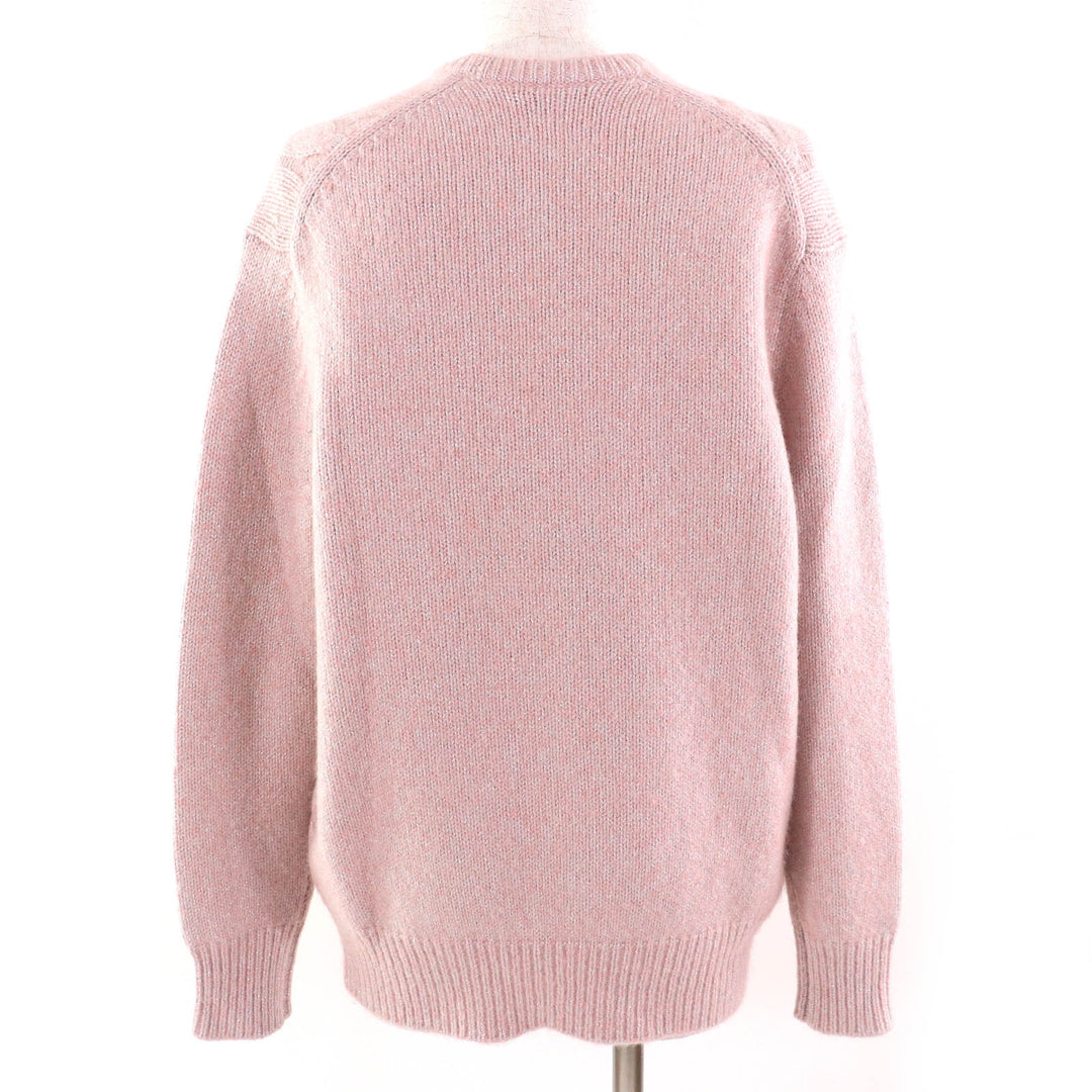 Great DRAWER Glitter 3G cable knit crew neck knit sweater Pink cashmere 6513-105-0995
