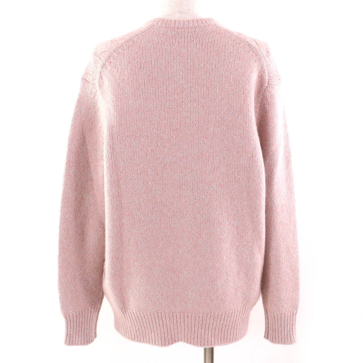 Great DRAWER Glitter 3G cable knit crew neck knit sweater Pink cashmere 6513-105-0995