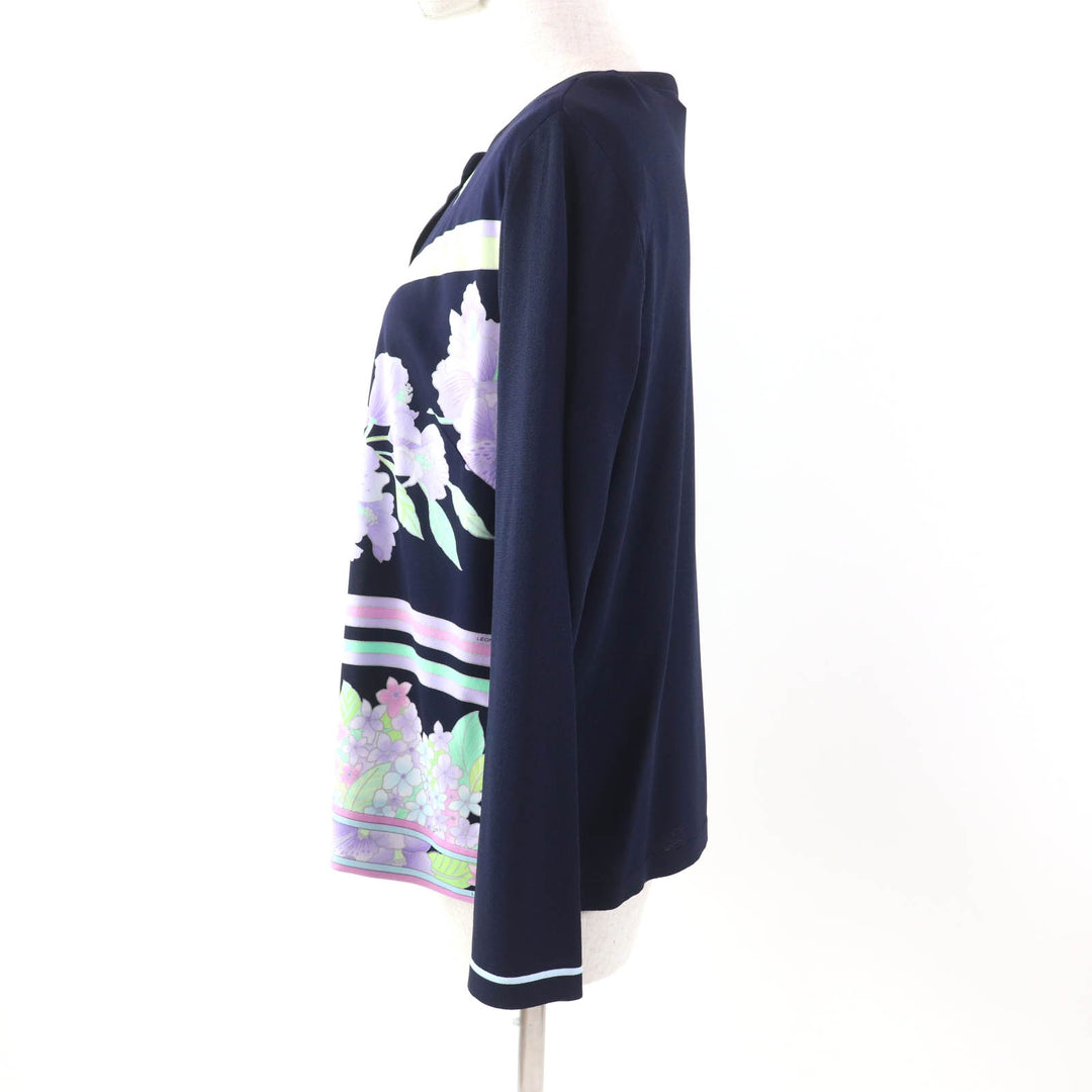 Excellent LEONARD FASHION ensemble cardigan + short-sleeved T-shirt Navy Rayon Women 42