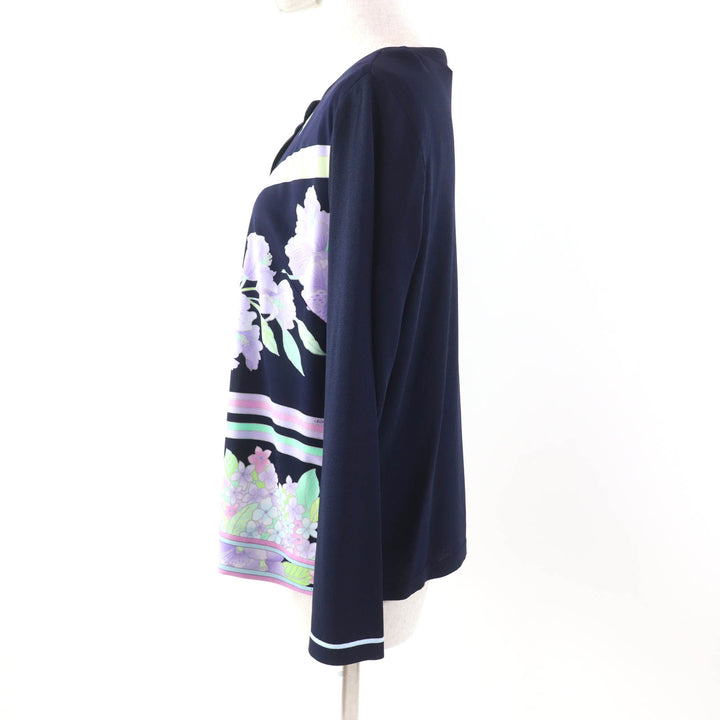 Excellent LEONARD FASHION ensemble cardigan + short-sleeved T-shirt Navy Rayon Women 42