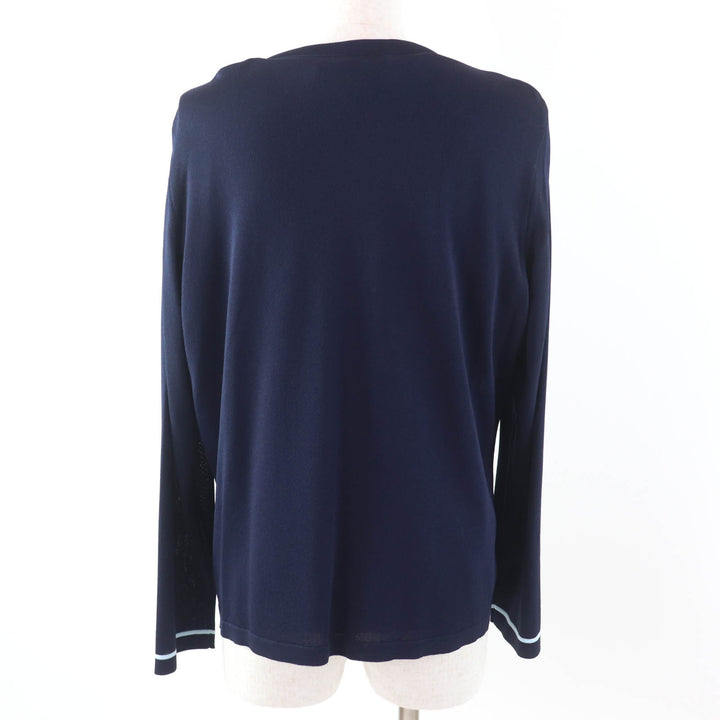 Excellent LEONARD FASHION ensemble cardigan + short-sleeved T-shirt Navy Rayon Women 42