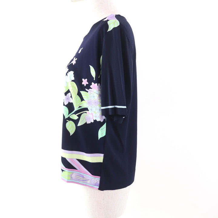 Excellent LEONARD FASHION ensemble cardigan + short-sleeved T-shirt Navy Rayon Women 42
