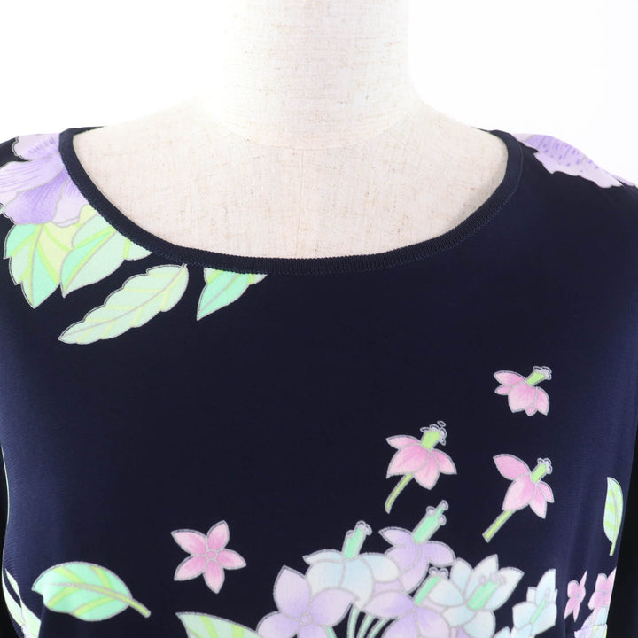 Excellent LEONARD FASHION ensemble cardigan + short-sleeved T-shirt Navy Rayon Women 42
