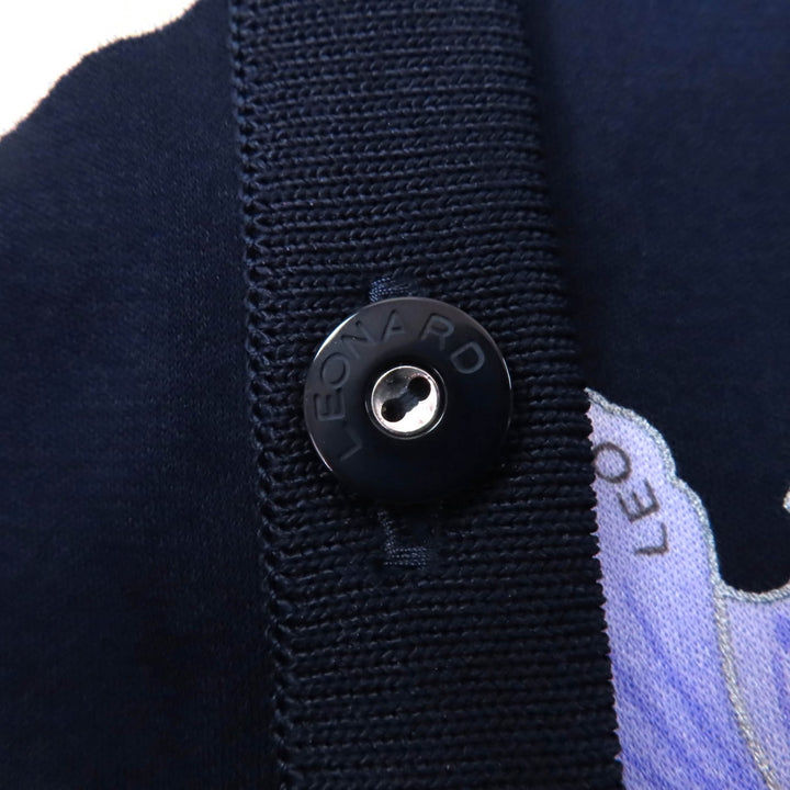 Excellent LEONARD FASHION ensemble cardigan + short-sleeved T-shirt Navy Rayon Women 42