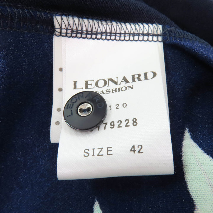 Excellent LEONARD FASHION ensemble cardigan + short-sleeved T-shirt Navy Rayon Women 42