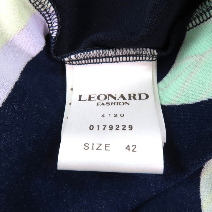 Excellent LEONARD FASHION ensemble cardigan + short-sleeved T-shirt Navy Rayon Women 42
