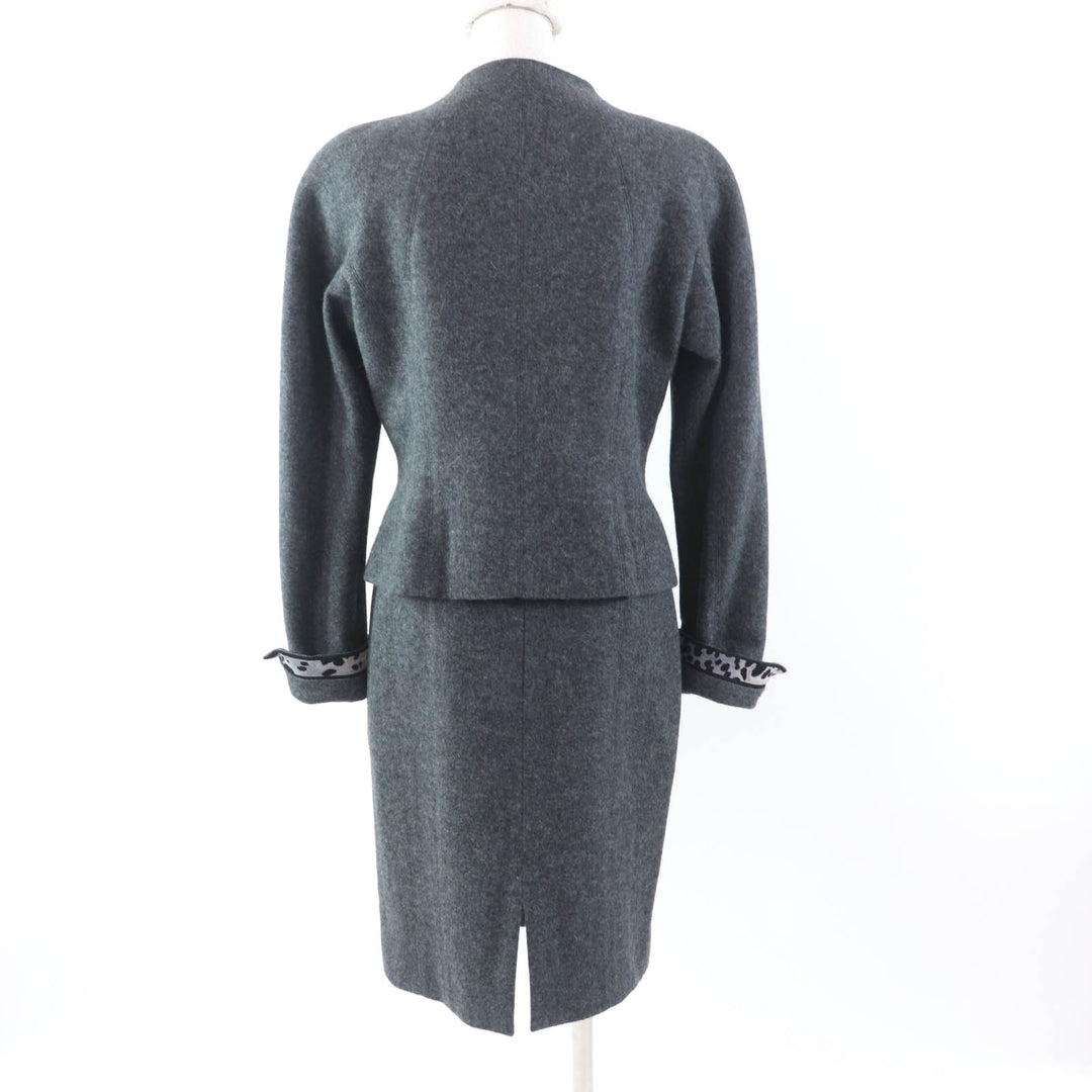 Excellent LEONARD FASHION setup Collarless jacket + skirt 2-piece set Women