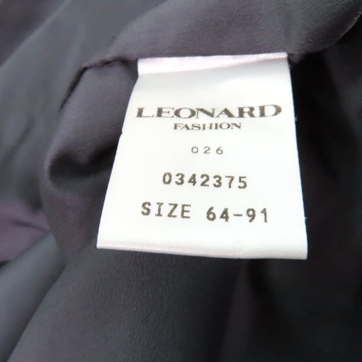Excellent LEONARD FASHION setup Collarless jacket + skirt 2-piece set gray wool Women