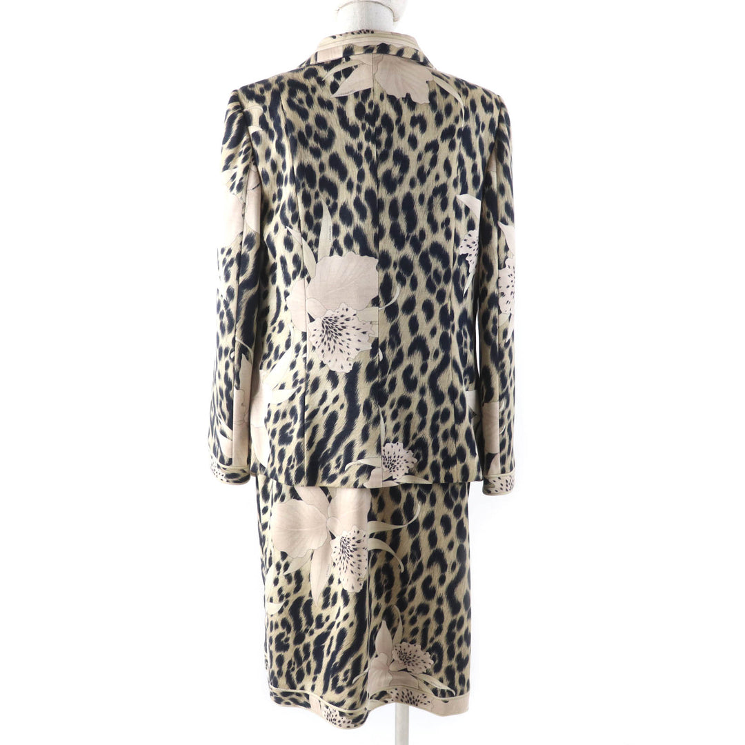 Pristine LEONARD FASHION setup Leopard jacket and dress Beige black Women 42 0341900