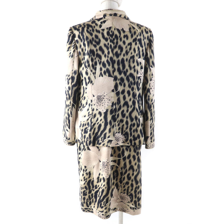 Pristine LEONARD FASHION setup Leopard jacket and dress Beige black Women 42 0341900