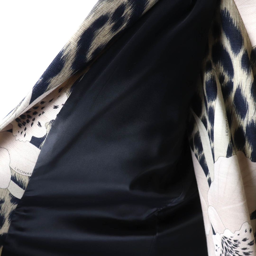Pristine LEONARD FASHION setup Leopard jacket and dress Beige black Women 42 0341900