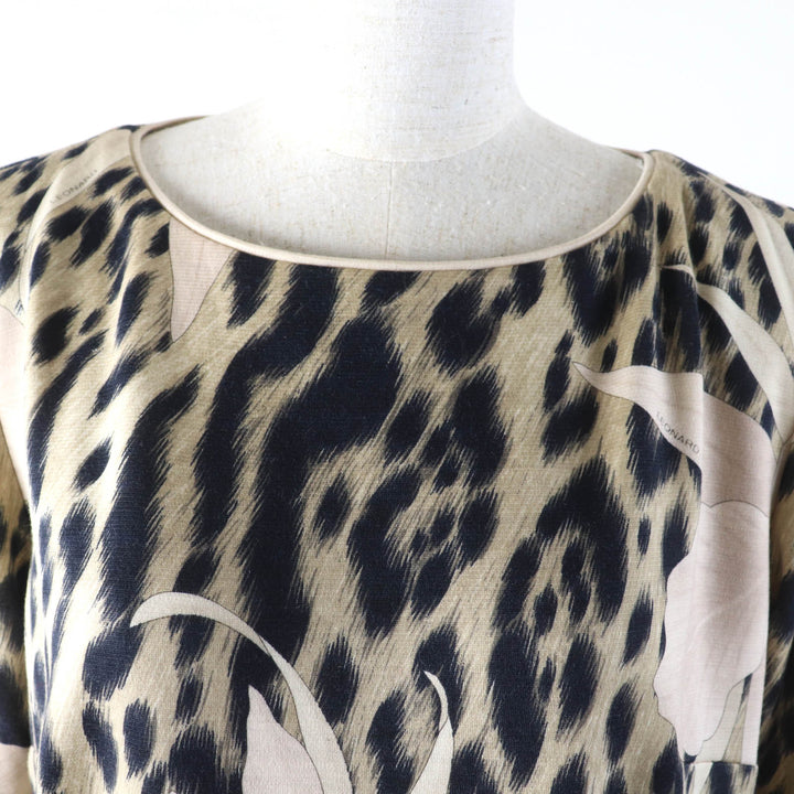 Pristine LEONARD FASHION setup Leopard jacket and dress Beige black Women 42 0341900