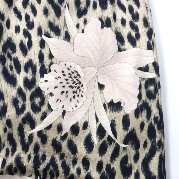Pristine LEONARD FASHION setup Leopard jacket and dress Beige black Women 42 0341900