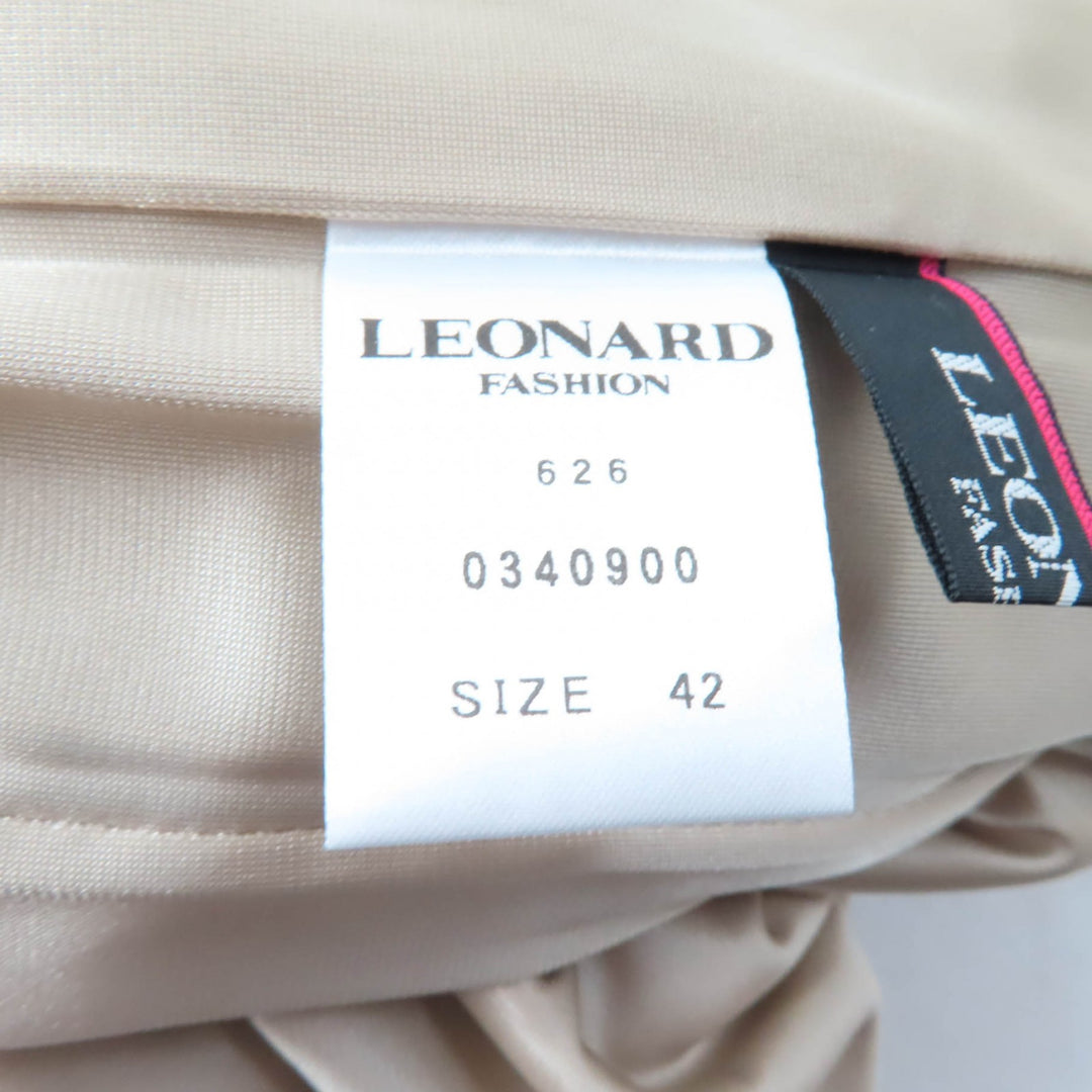Pristine LEONARD FASHION setup Leopard jacket and dress Beige black Women 42 0341900