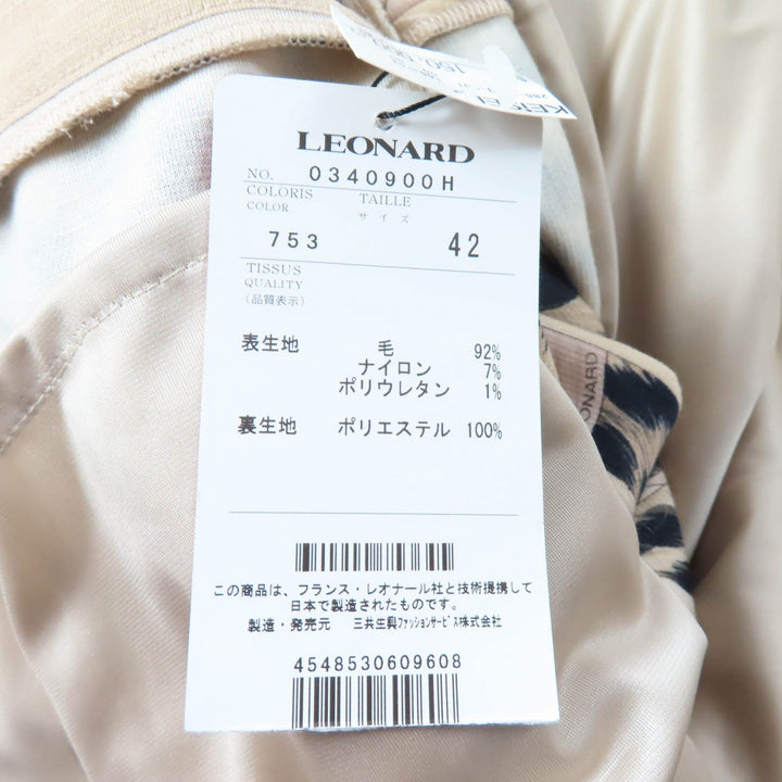 Pristine LEONARD FASHION setup Leopard jacket and dress Women 42 0341900