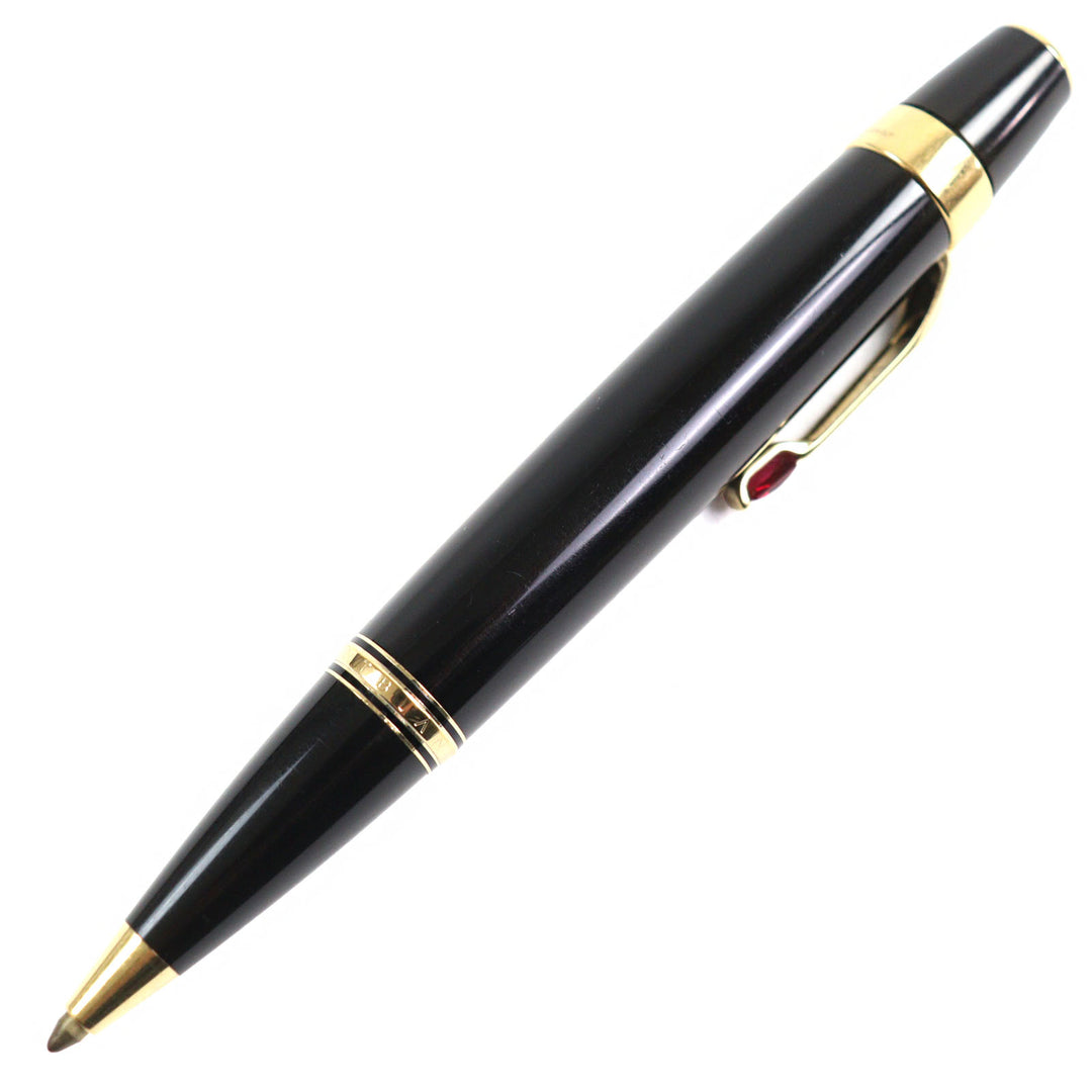 Good MONTBLANC Ballpoint pen boheme rouge Engraved logo, white star with stone,