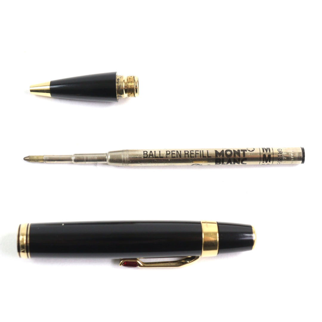 Good MONTBLANC Ballpoint pen boheme rouge Engraved logo, white star with stone,