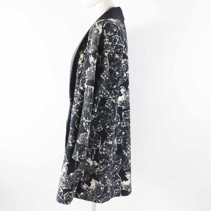 Excellent CHANEL coat COCO Mark button all-over pattern shawl collar 36 P60011