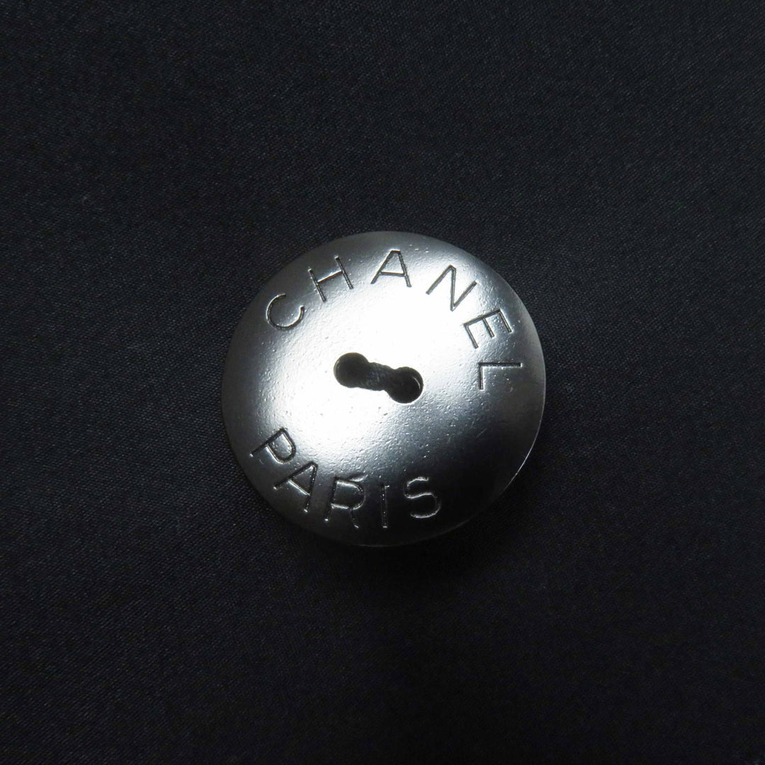 CHANEL Coat Jackets COCO Mark button all-over pattern Black cotton P60011