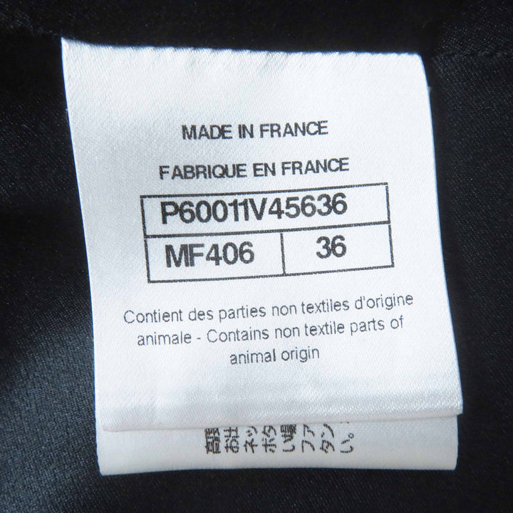 Excellent CHANEL coat COCO Mark button all-over pattern shawl collar 36 P60011