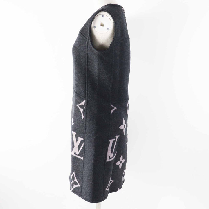 LOUIS VUITTON one piece Dark Gray Light Pink wool Women 36