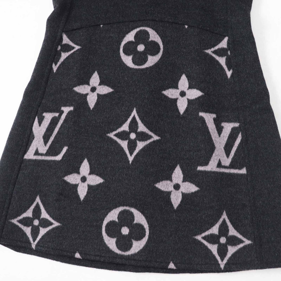 Excellent LOUIS VUITTON one piece Monogram sleeveless Dark gray 36