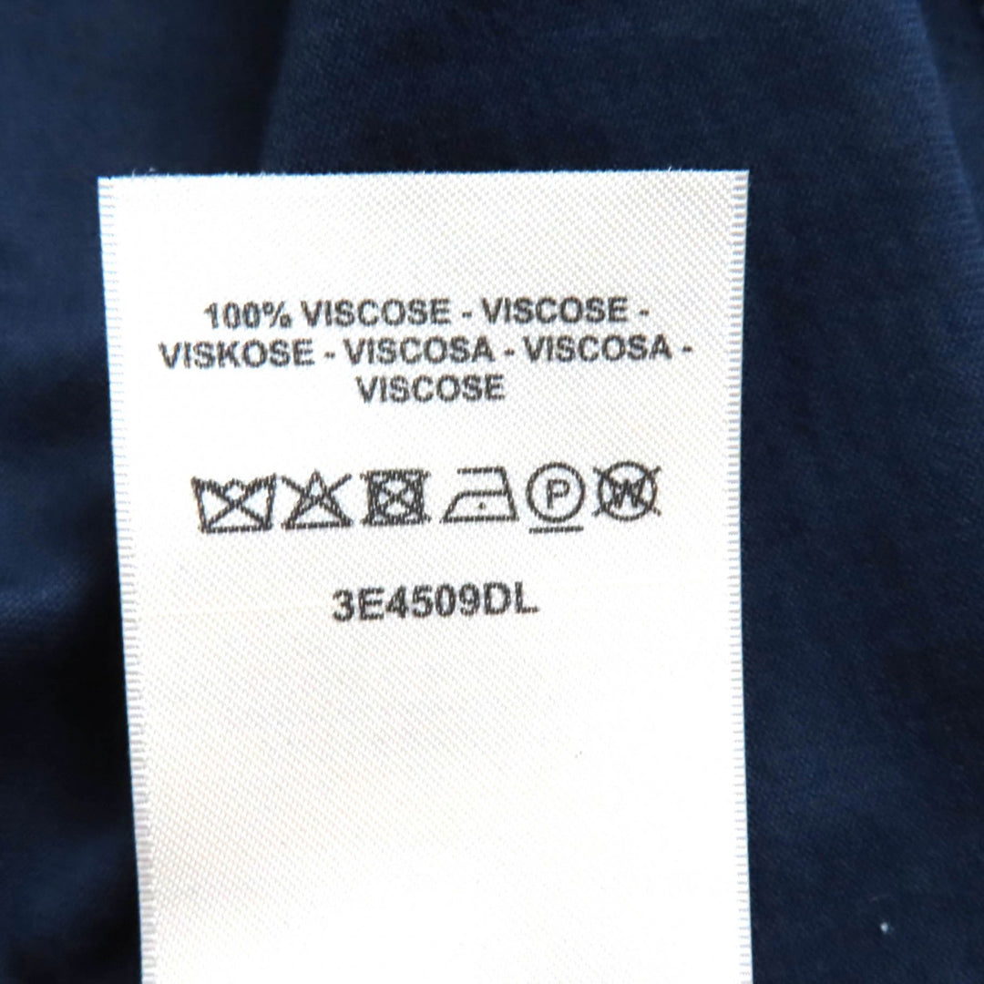Excellent HERMES one piece pocket, crew neck, short sleeves Navy cotton Women 36