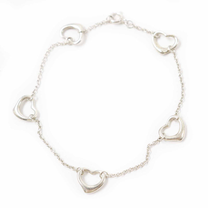 TIFFANY&Co. bracelet Open Heart 5P Bracelet Silver SV925 Women
