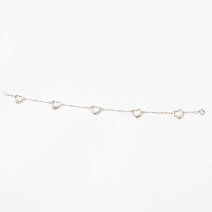 TIFFANY&Co. bracelet Open Heart 5P Bracelet Silver SV925 Women