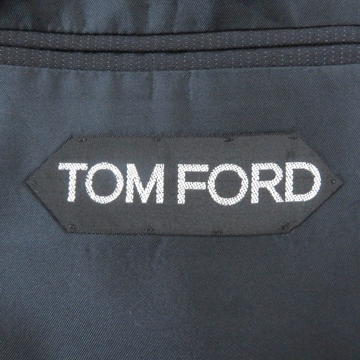 Great TOM FORD suit Stripe Pattern Peak Lapel Single Dark navy wool mens 56