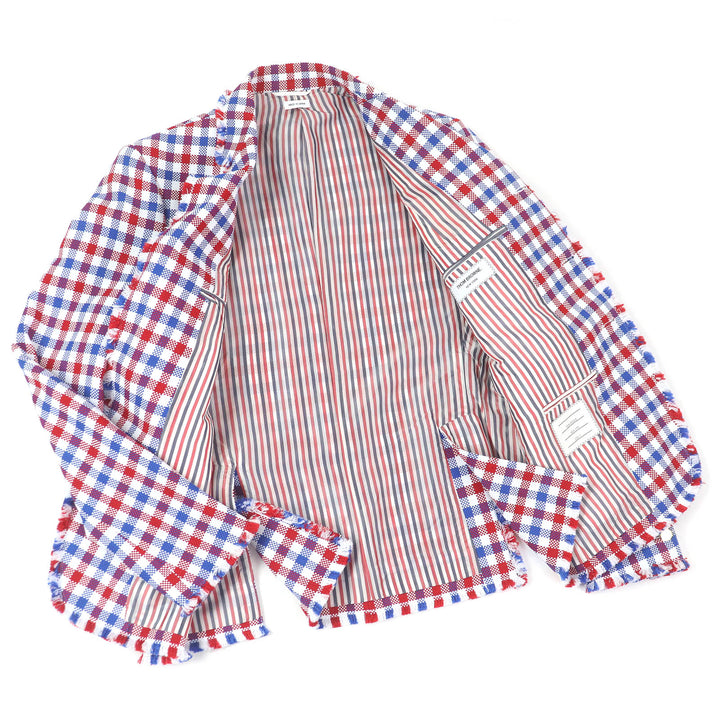 Excellent THOM BROWNE tailored jacket fringe design single
