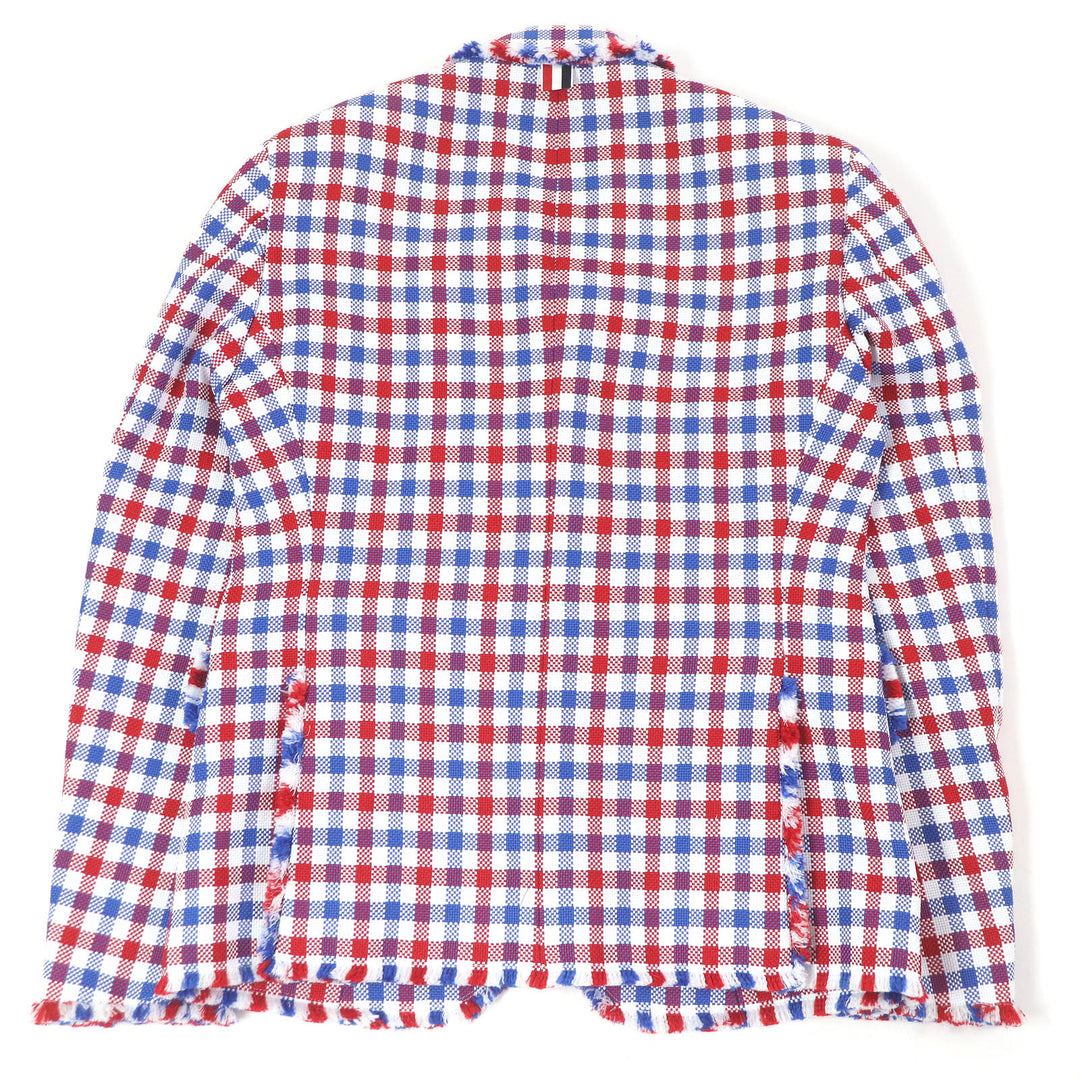 Excellent THOM BROWNE tailored jacket fringe design single