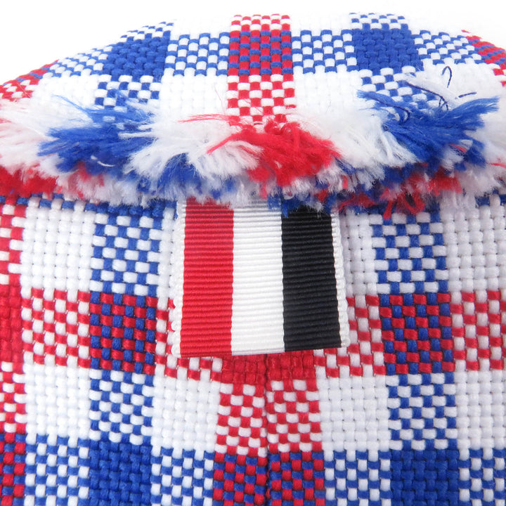 Excellent THOM BROWNE tailored jacket fringe design single Red blue white polyester mens 2