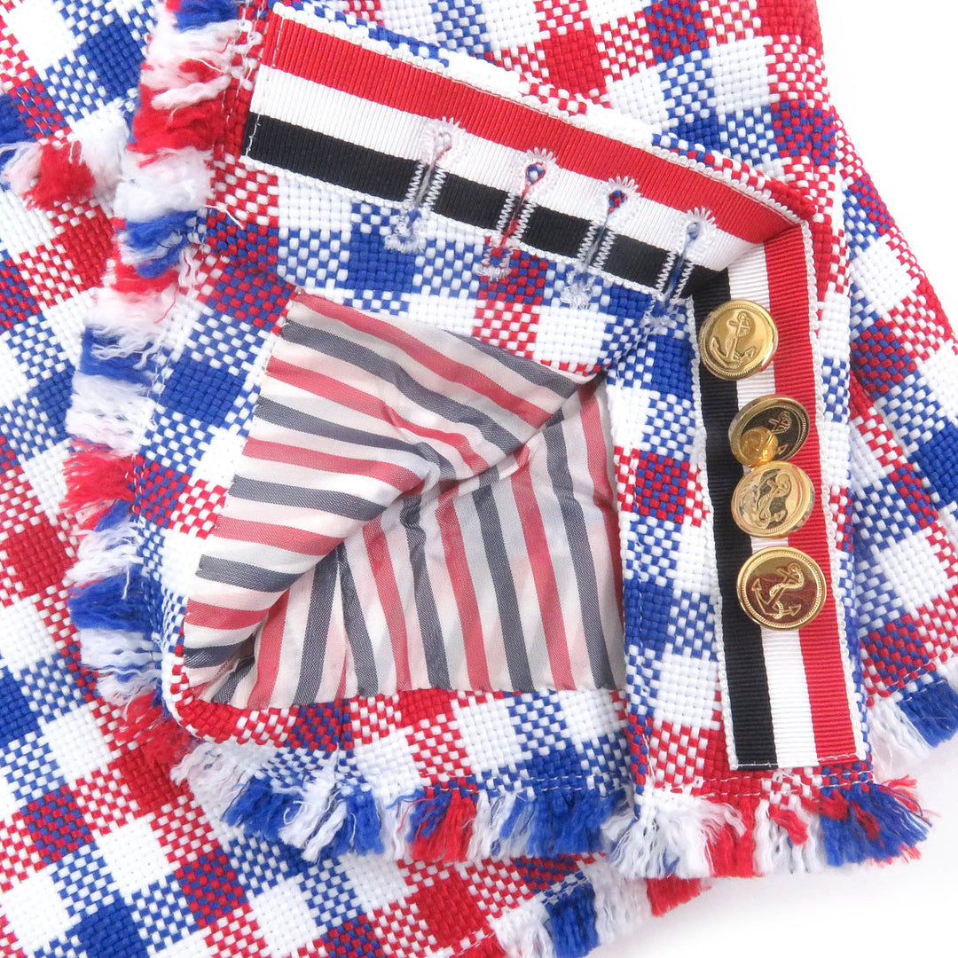 Excellent THOM BROWNE tailored jacket fringe design single