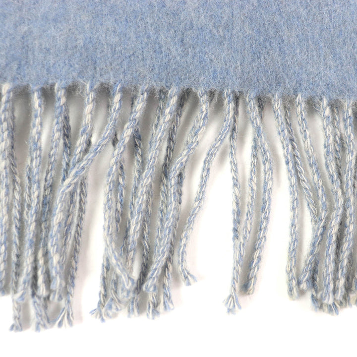 Very Good LOUIS VUITTON Scarf Escalp Reykjavik fringe Light blue cashmere mens