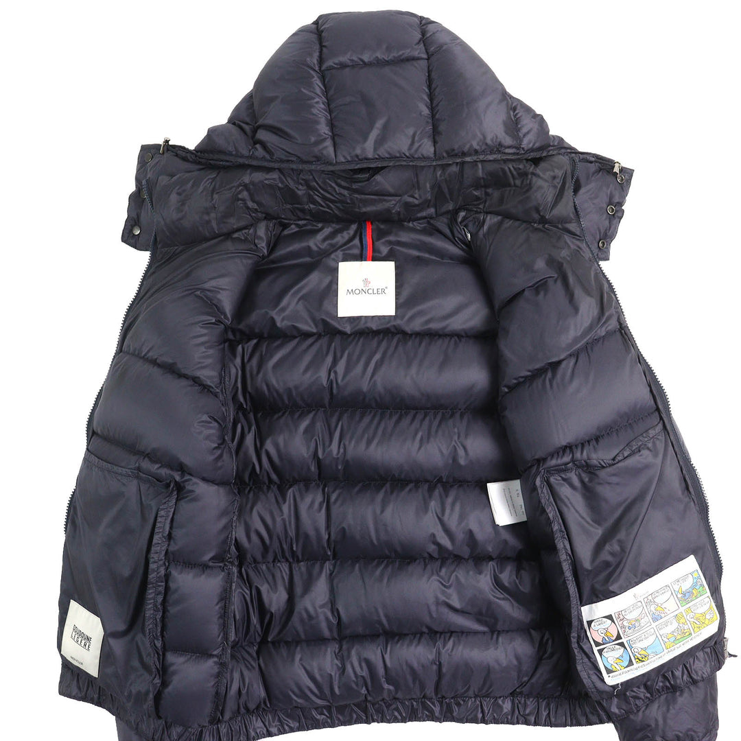 Very Good MONCLER Down jacket WILLM Logo patch Tricolor Hooded Double zip 0