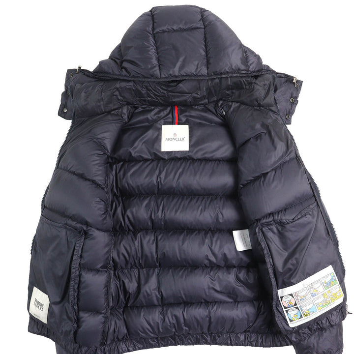 Very Good MONCLER Down jacket WILLM Logo patch Tricolor Hooded Double zip 0