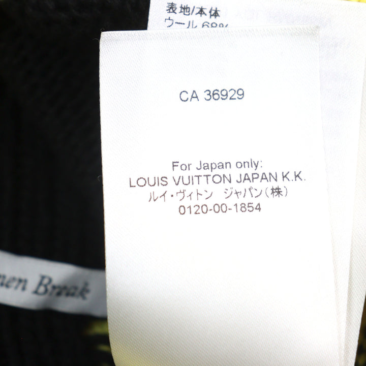 Great LOUIS VUITTON knit LV Intarsia football knit Amen Break logo embroidered S