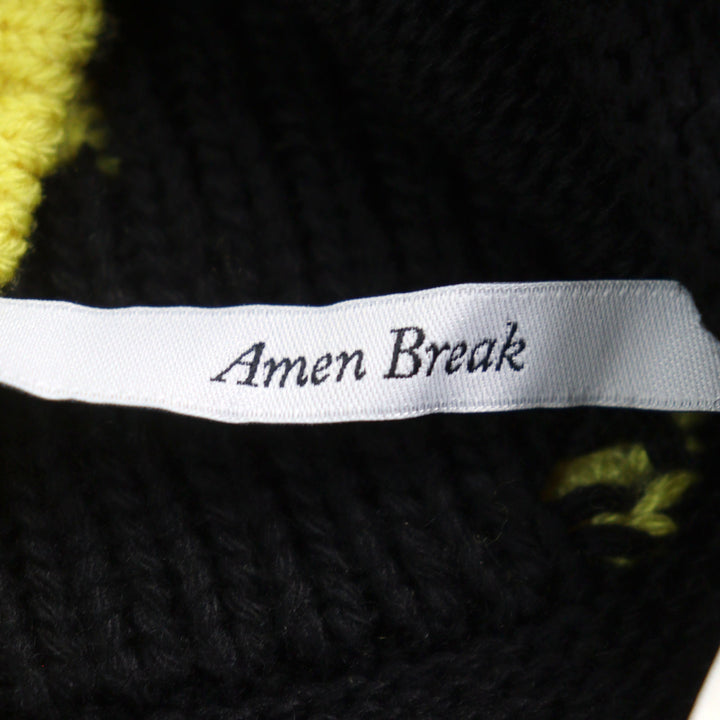 Great LOUIS VUITTON knit LV Intarsia football knit Amen Break logo embroidered S