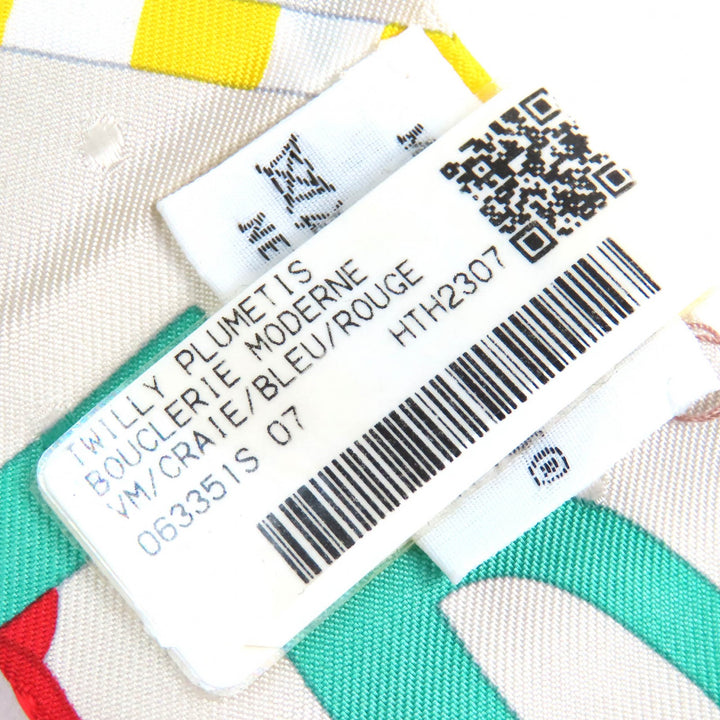 Pristine HERMES scarf BOVCLERIE MODERNE Modern buckle silk Women