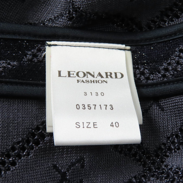 Excellent LEONARD FASHION Jacket With logo, all-over mesh, glitter knit Navy