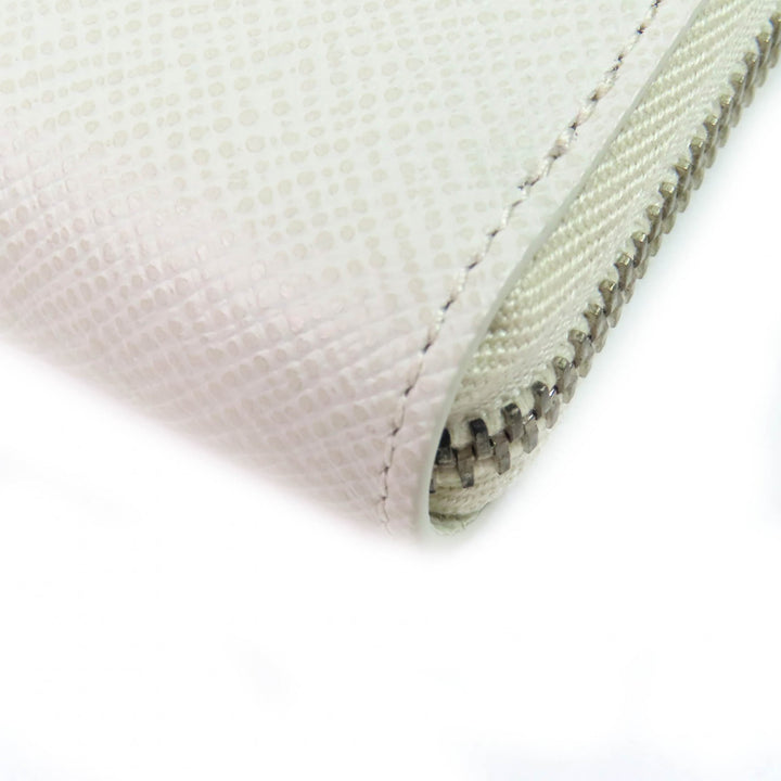 Excellent GLOBE TROTTER Purse Logo Zip Around Leather Long Wallet Light beige