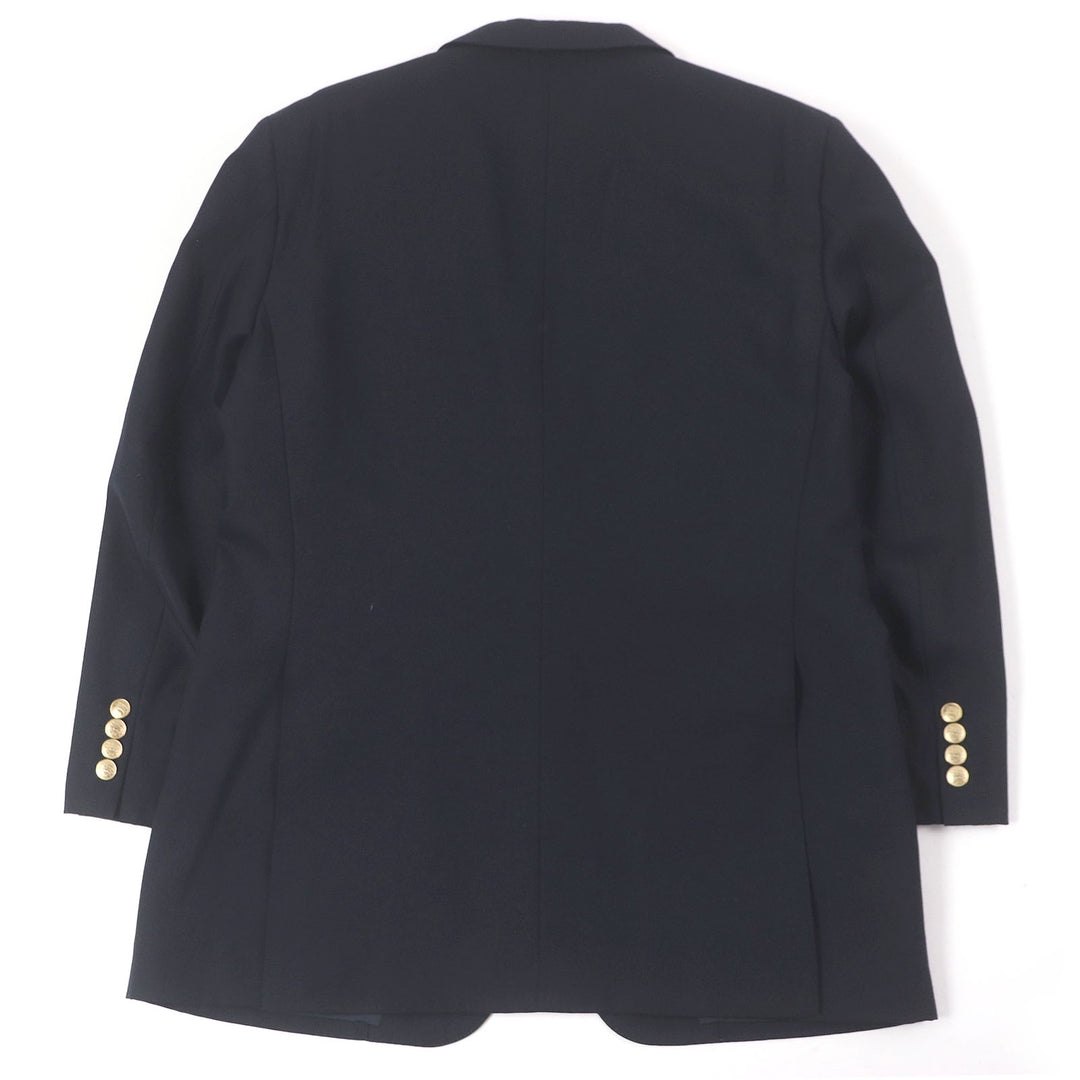 Excellent Burberrys tailored jacket Emblem Gold Button Single Navy wool mens