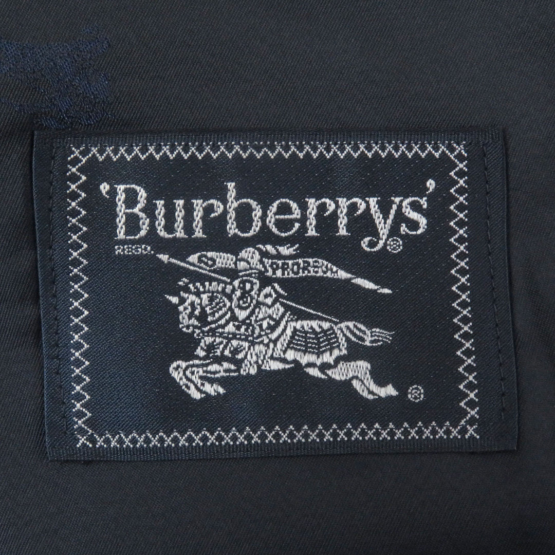 Excellent Burberrys tailored jacket Emblem Gold Button Single Navy wool mens